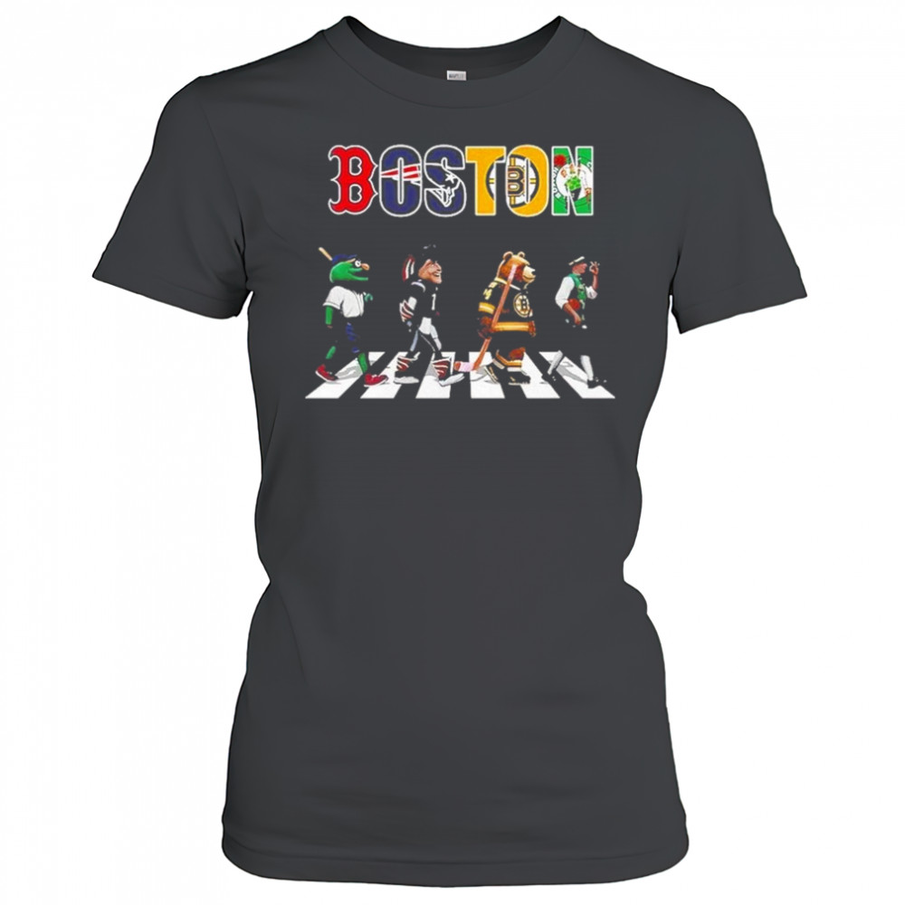 Boston Sports Team Logo Mascot Abbey Road 2025 Shirt Women's T-shirt