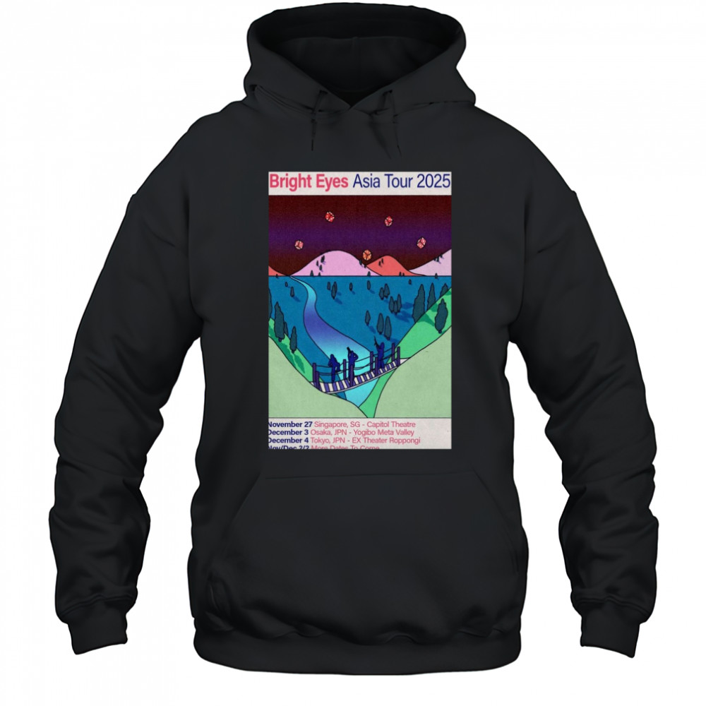 Bright Eyes Asia 2025 Tour Poster T-Shirt Hoodie