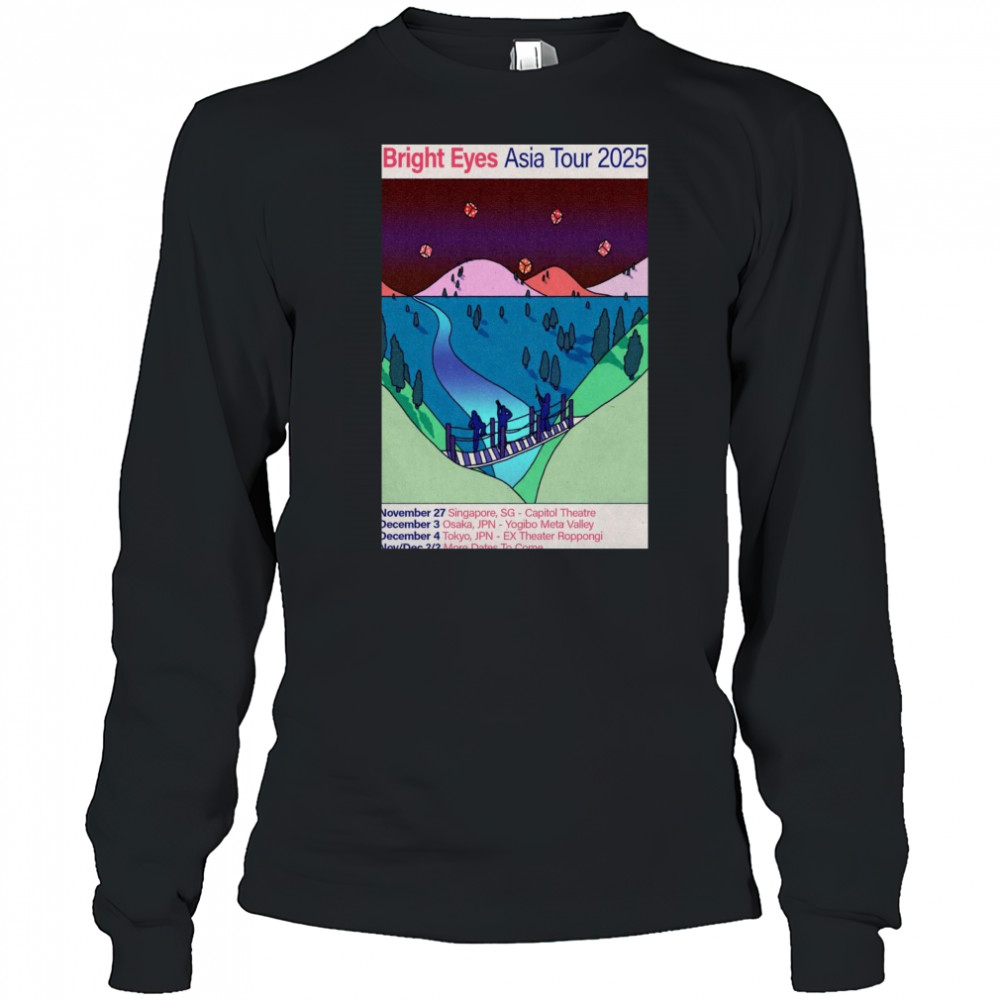 Bright Eyes Asia 2025 Tour Poster T-Shirt Long Sleeved