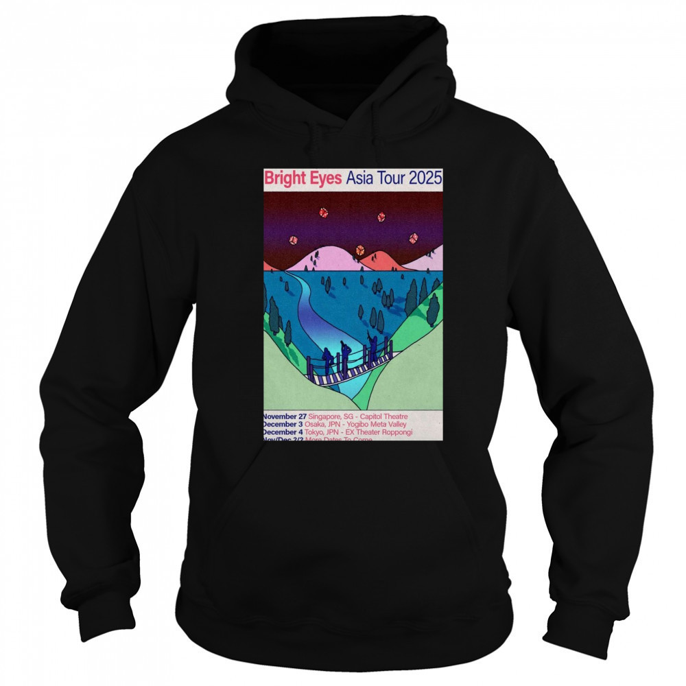 Bright Eyes Asia 2025 Tour Poster T-Shirt Sweatshirt