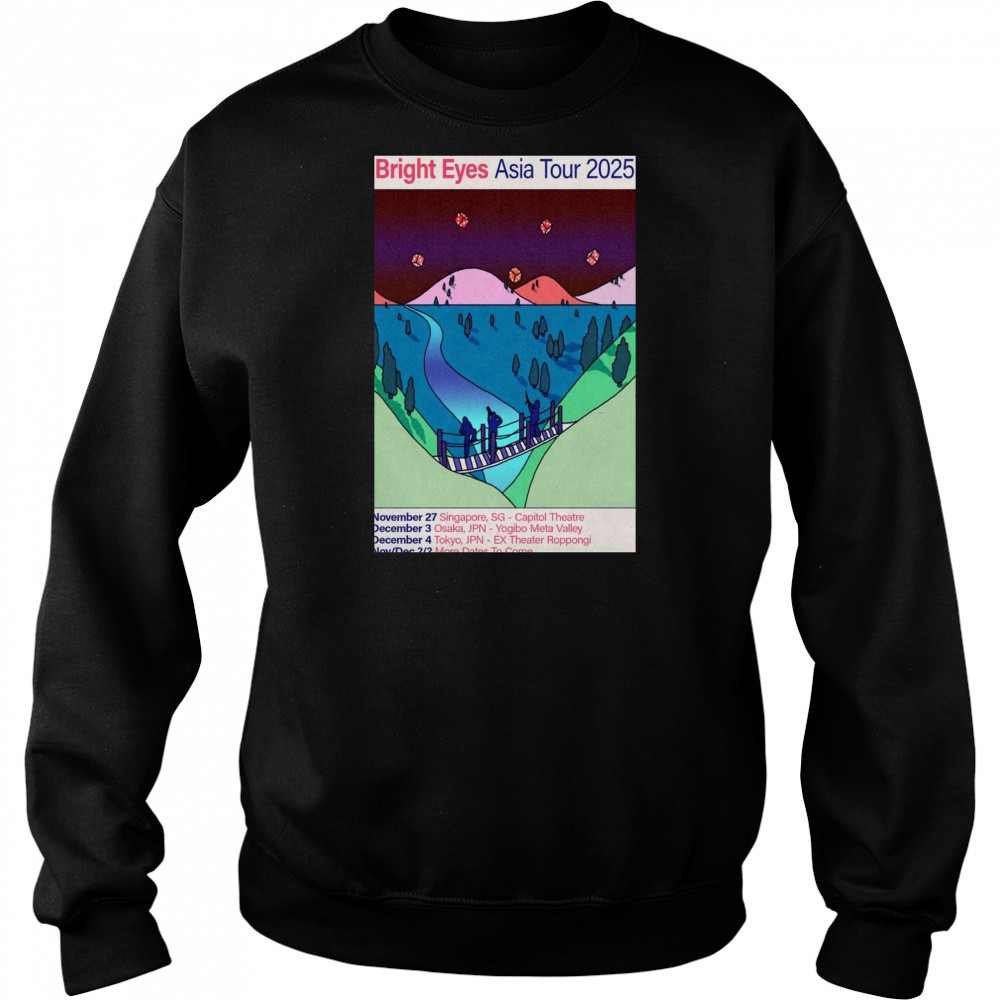 Bright Eyes Asia 2025 Tour Poster T-Shirt Hoodie