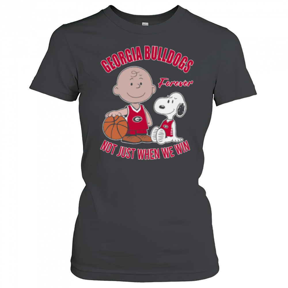 Charlie Brown And Snoopy Georgia Bulldogs Forever Not Just When We Win Shirt Women's T-shirt