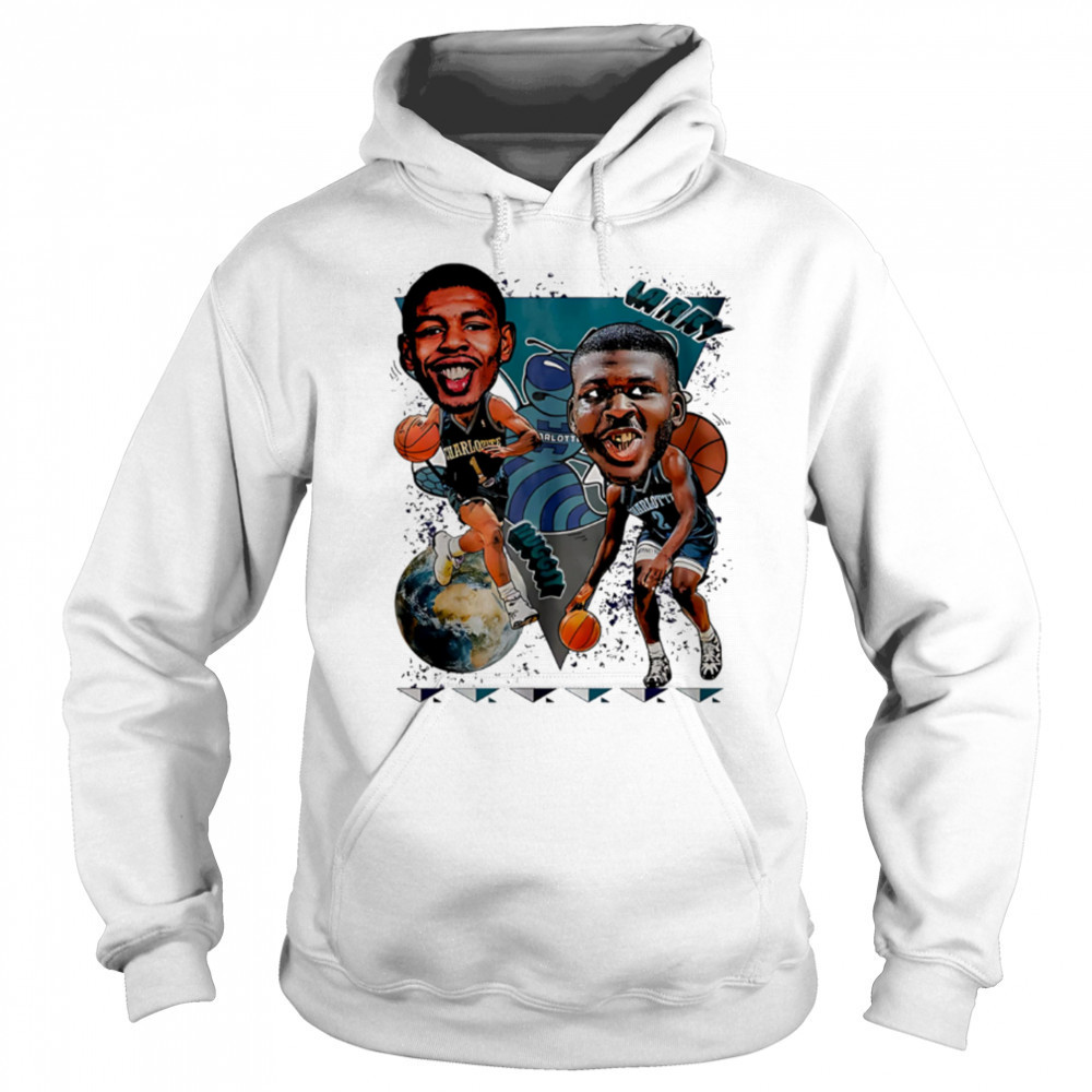 Charlotte Hornets LaMelo Ball Muggsy Grant Williams Larry caricature cartoon retro shirt Sweatshirt