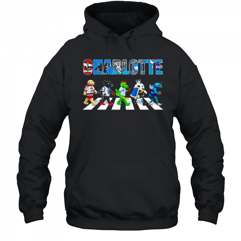 Charlotte sports mascot Abbey Road cross road shirt Hoodie