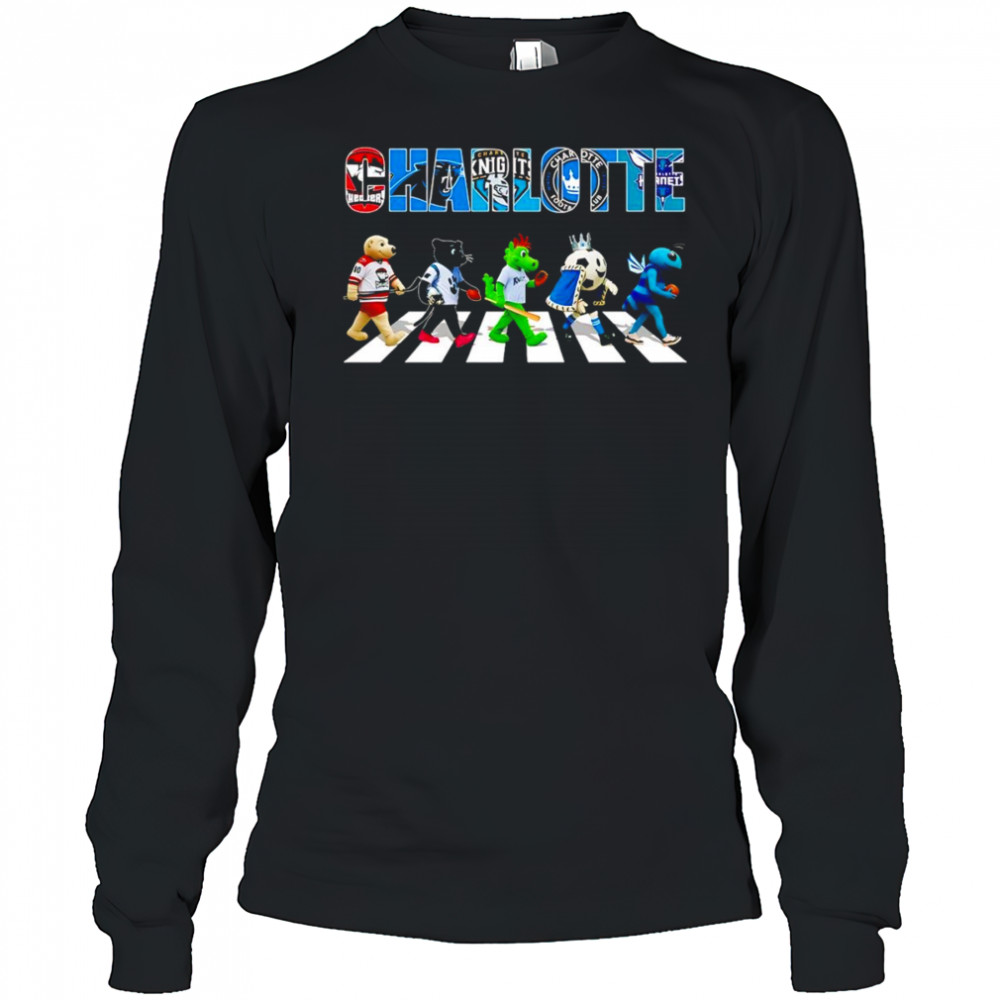 Charlotte sports mascot Abbey Road cross road shirt Long Sleeved