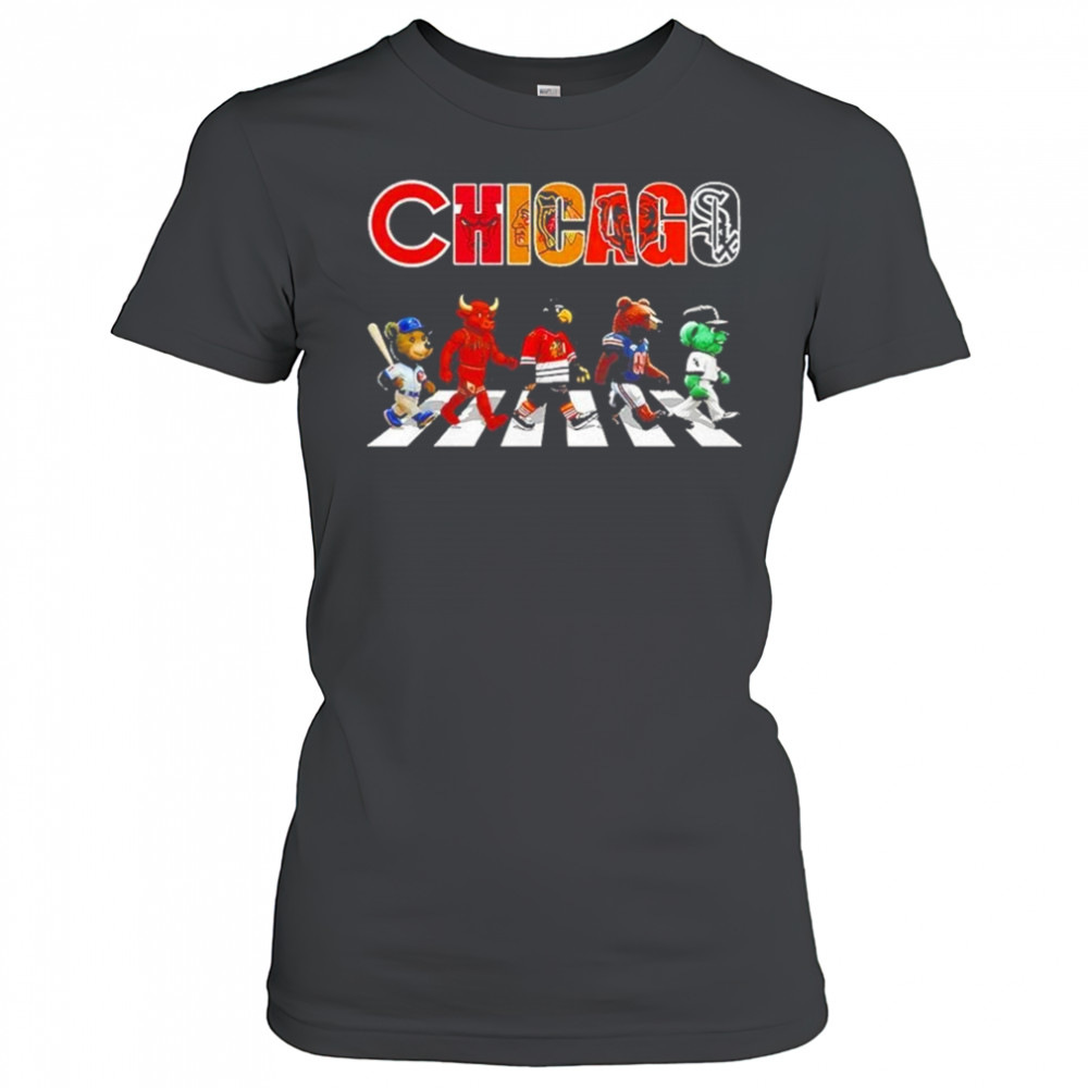 Chicago Sports Team Logo Mascot Abbey Road 2025 Shirt Women's T-shirt