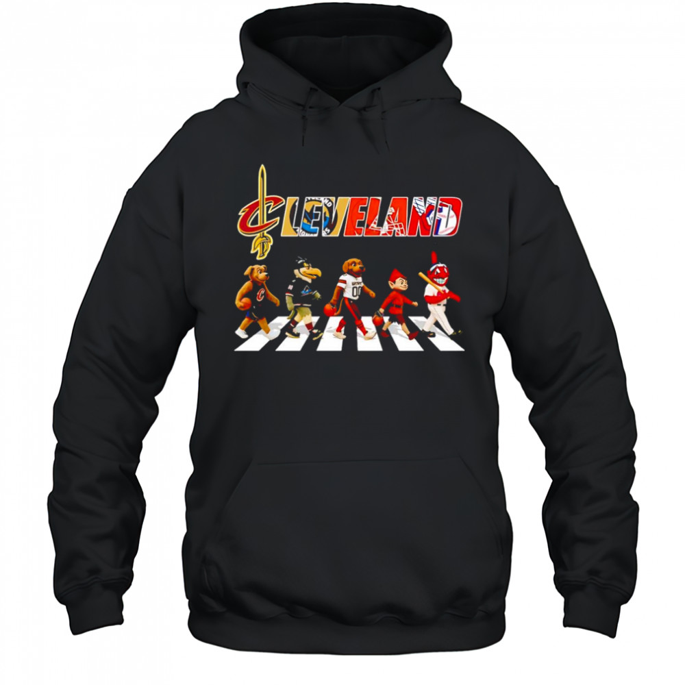 Cleveland sports mascot Abbey Road cross road shirt Hoodie