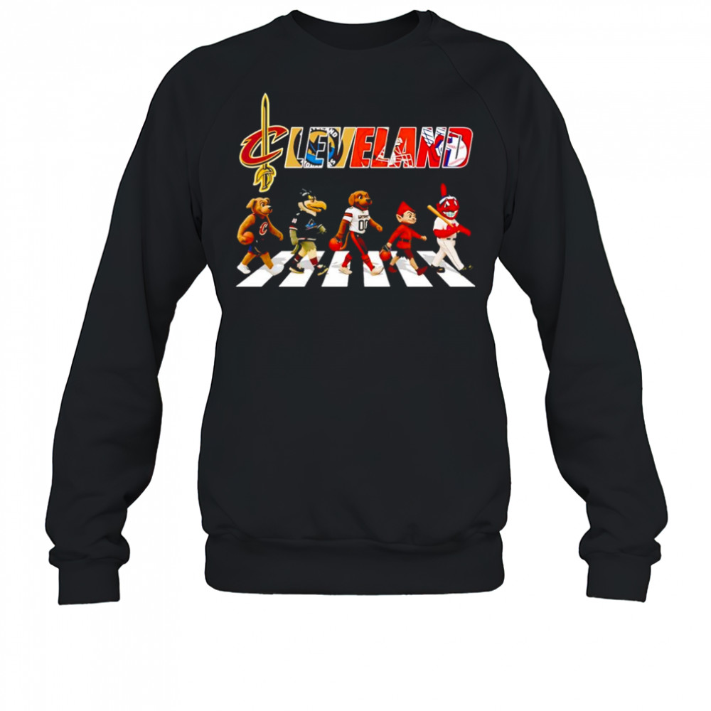 Cleveland sports mascot Abbey Road cross road shirt Sweatshirt