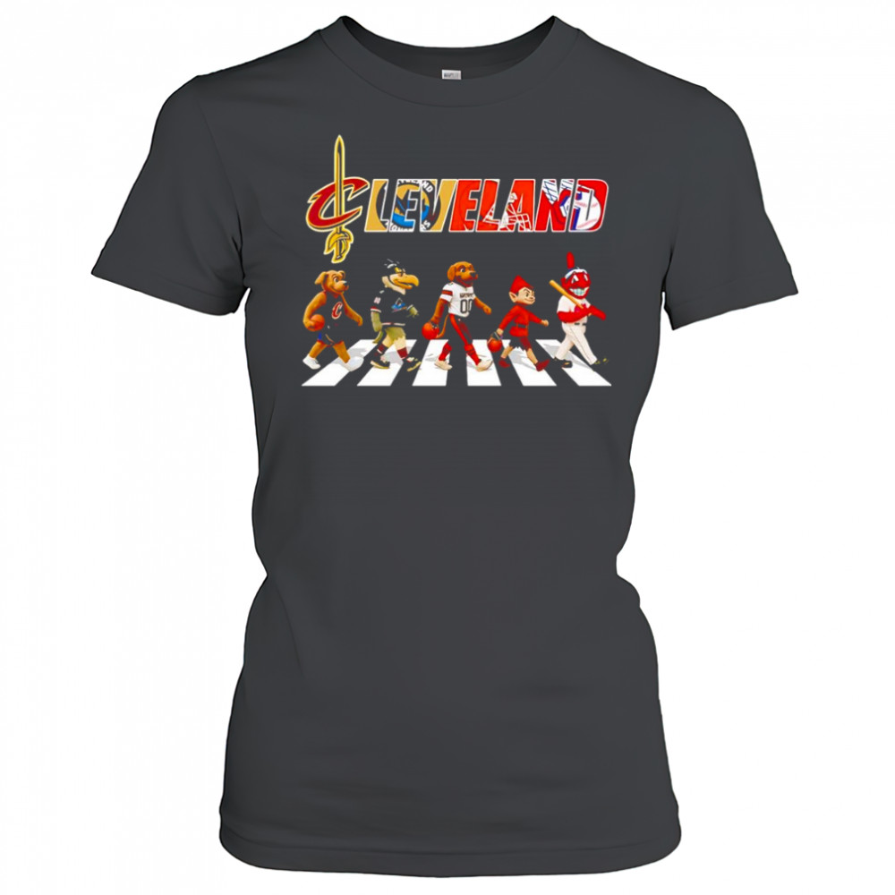 Cleveland sports mascot Abbey Road cross road shirt Women's T-shirt
