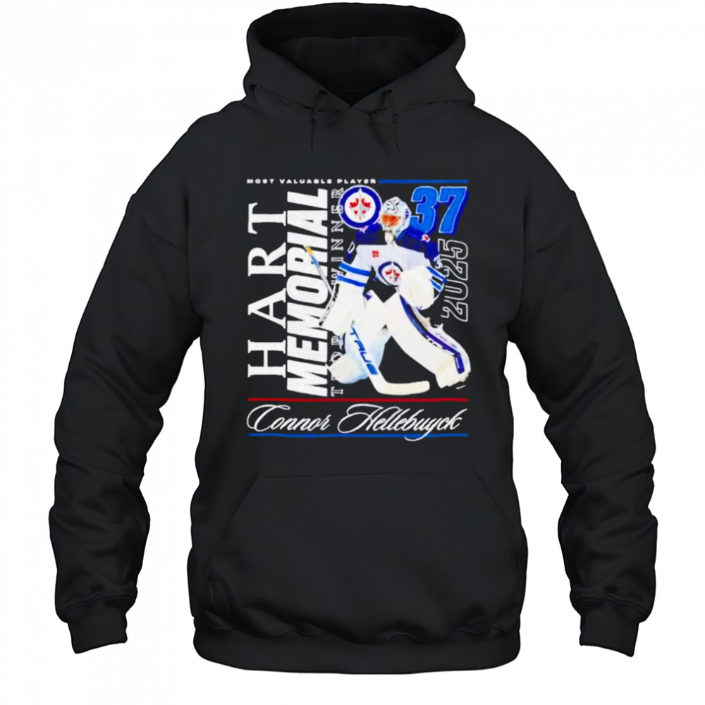 Connor Hellebuyck Winnipeg Jets NHL 2025 Hart Trophy Winner graphic shirt Hoodie