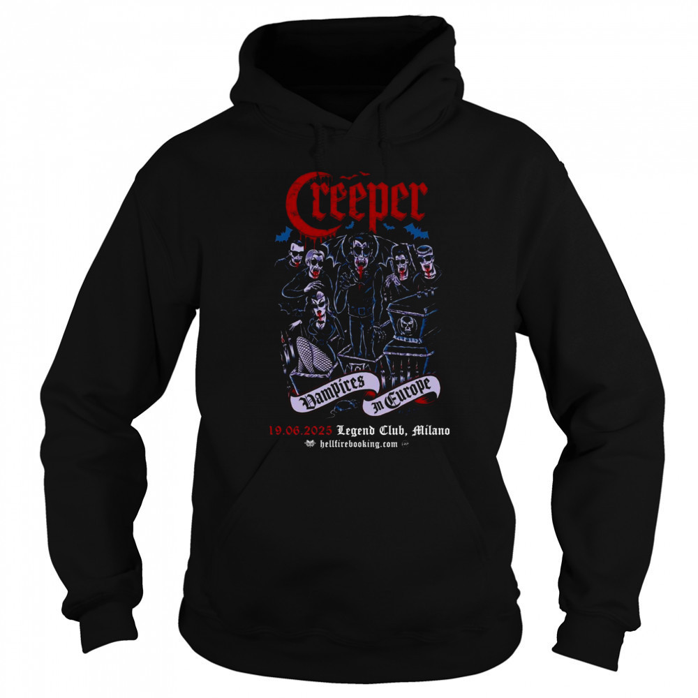 Creeper June 19 2025 Legend Club Milano Poster T-Shirt Sweatshirt
