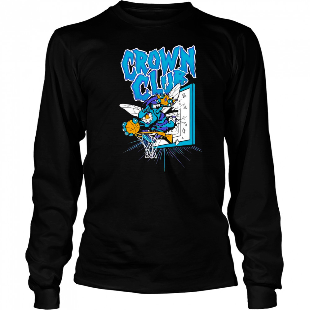Crown club Charlotte Hornets shirt Long Sleeved