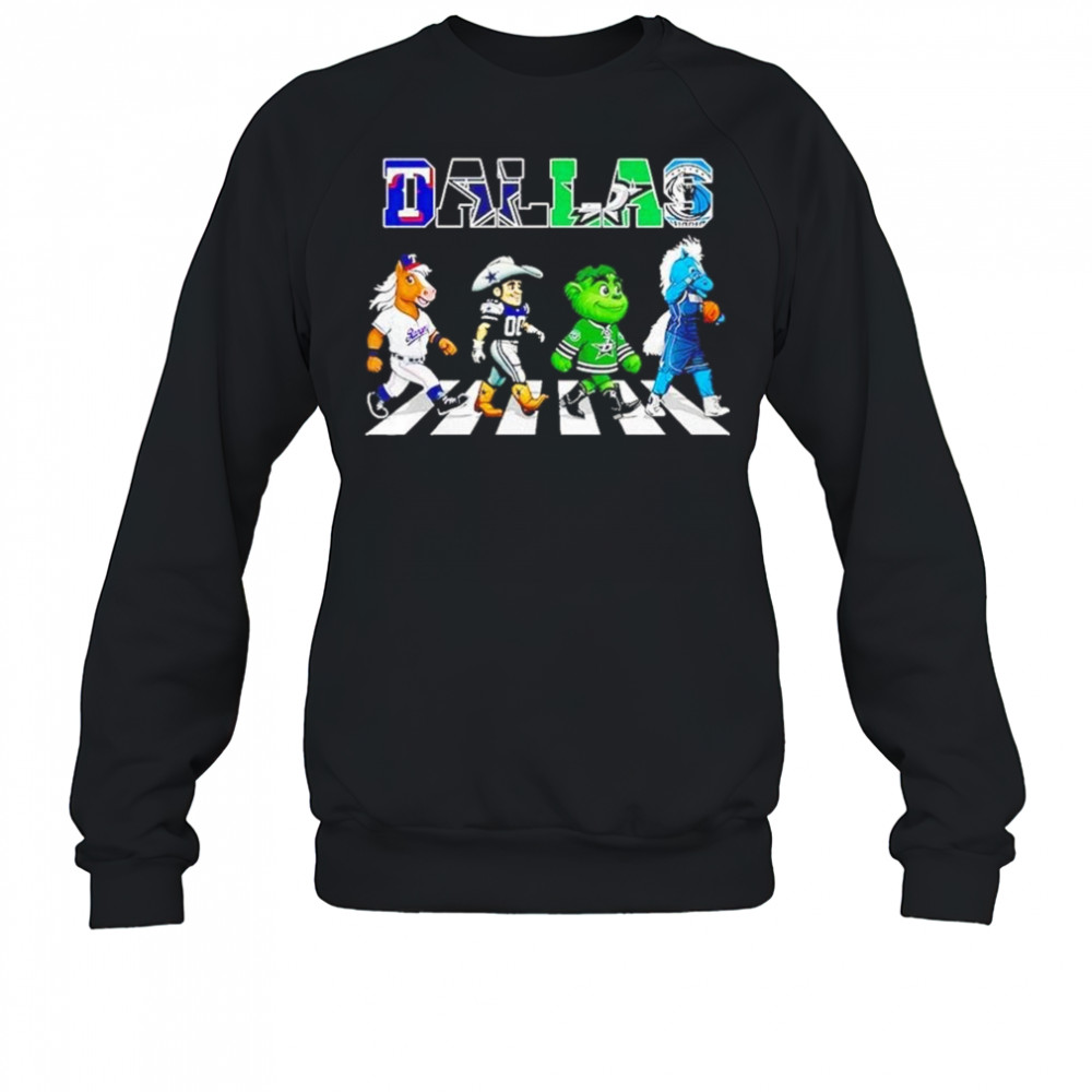 Dallas Sports Team Logo Mascot Abbey Road 2025 Shirt Sweatshirt