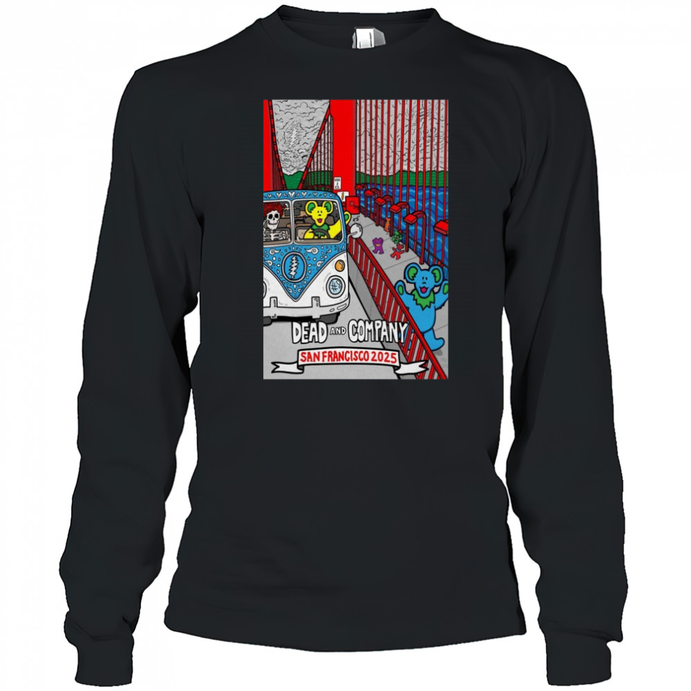 Dead & Company San Francisco 2025 Poster T-Shirt Long Sleeved