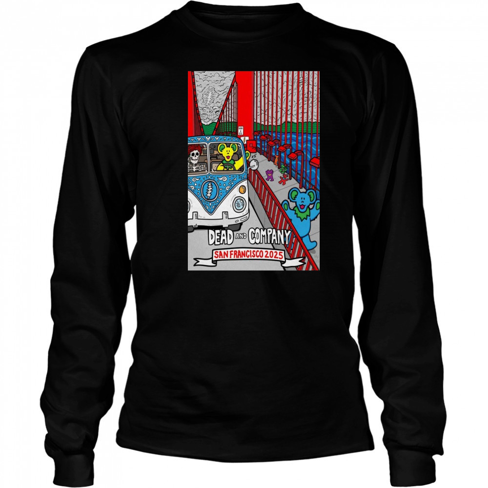 Dead & Company San Francisco 2025 Poster T-Shirt Long Sleeved