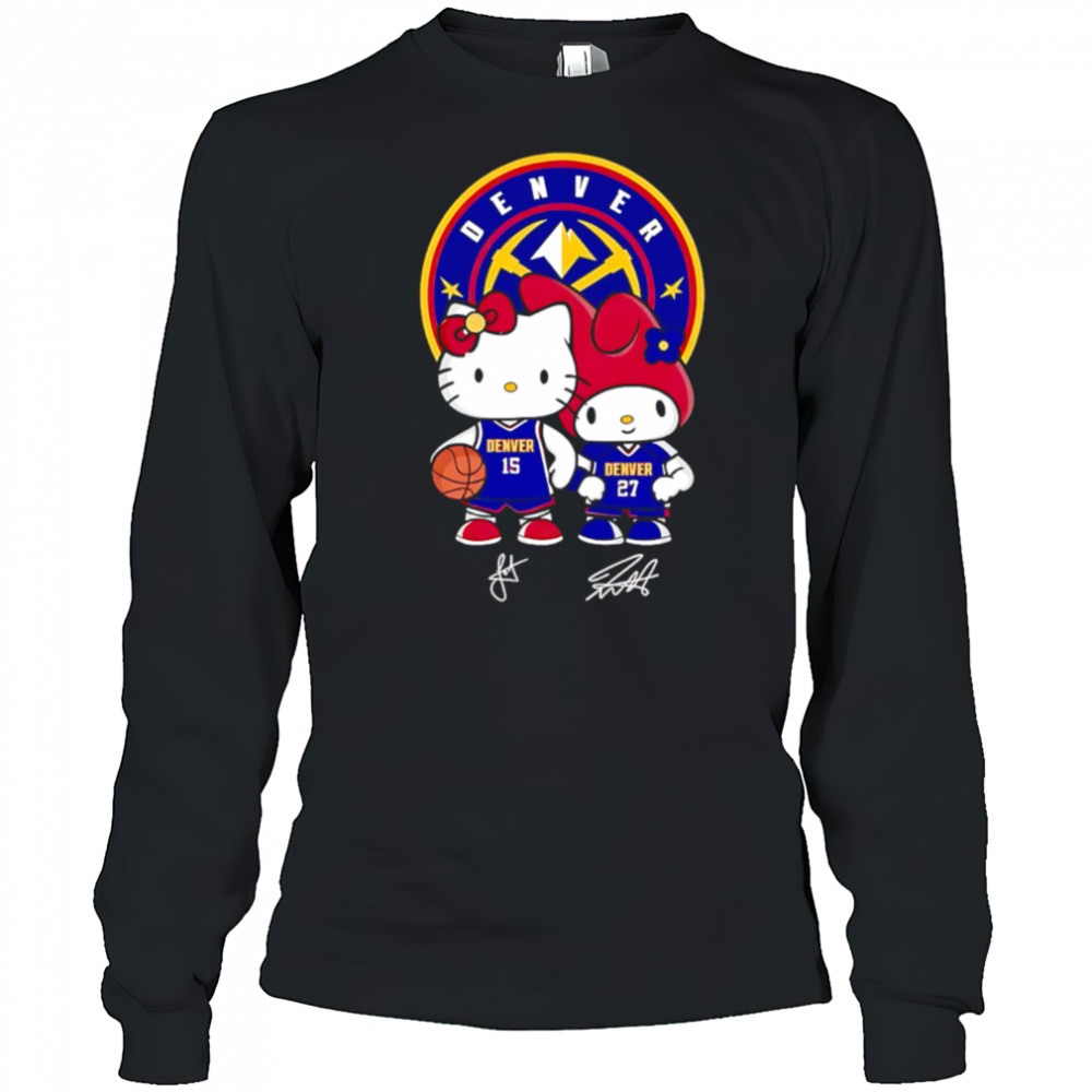 Denver Nuggets Jokic and Murray Hello Kitty Signature shirt Long Sleeved