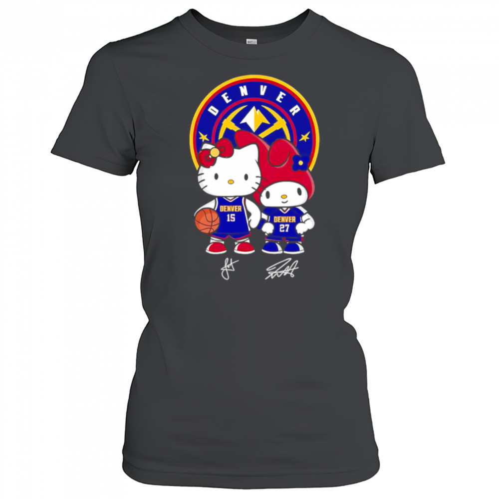 Denver Nuggets Jokic and Murray Hello Kitty Signature shirt Women's T-shirt