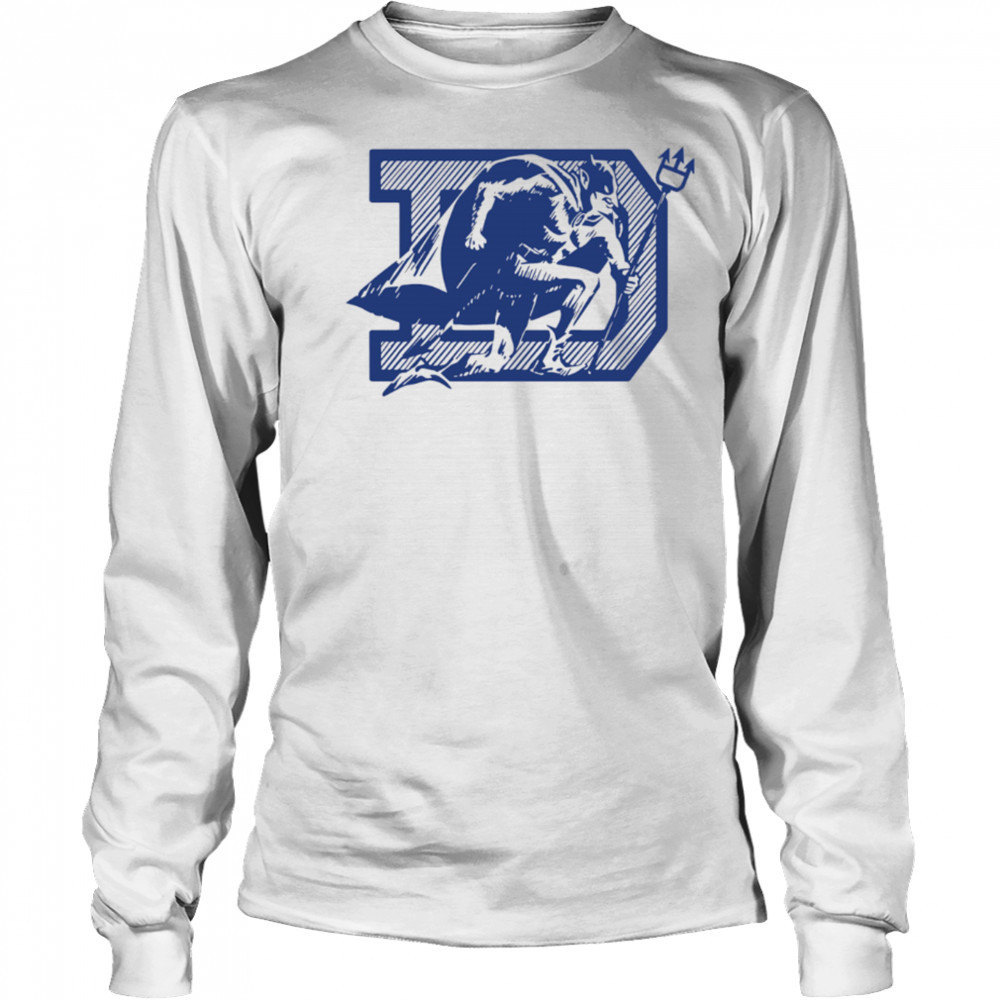 Duke Sprinting Blue Devil Logo Vintage shirt Long Sleeved