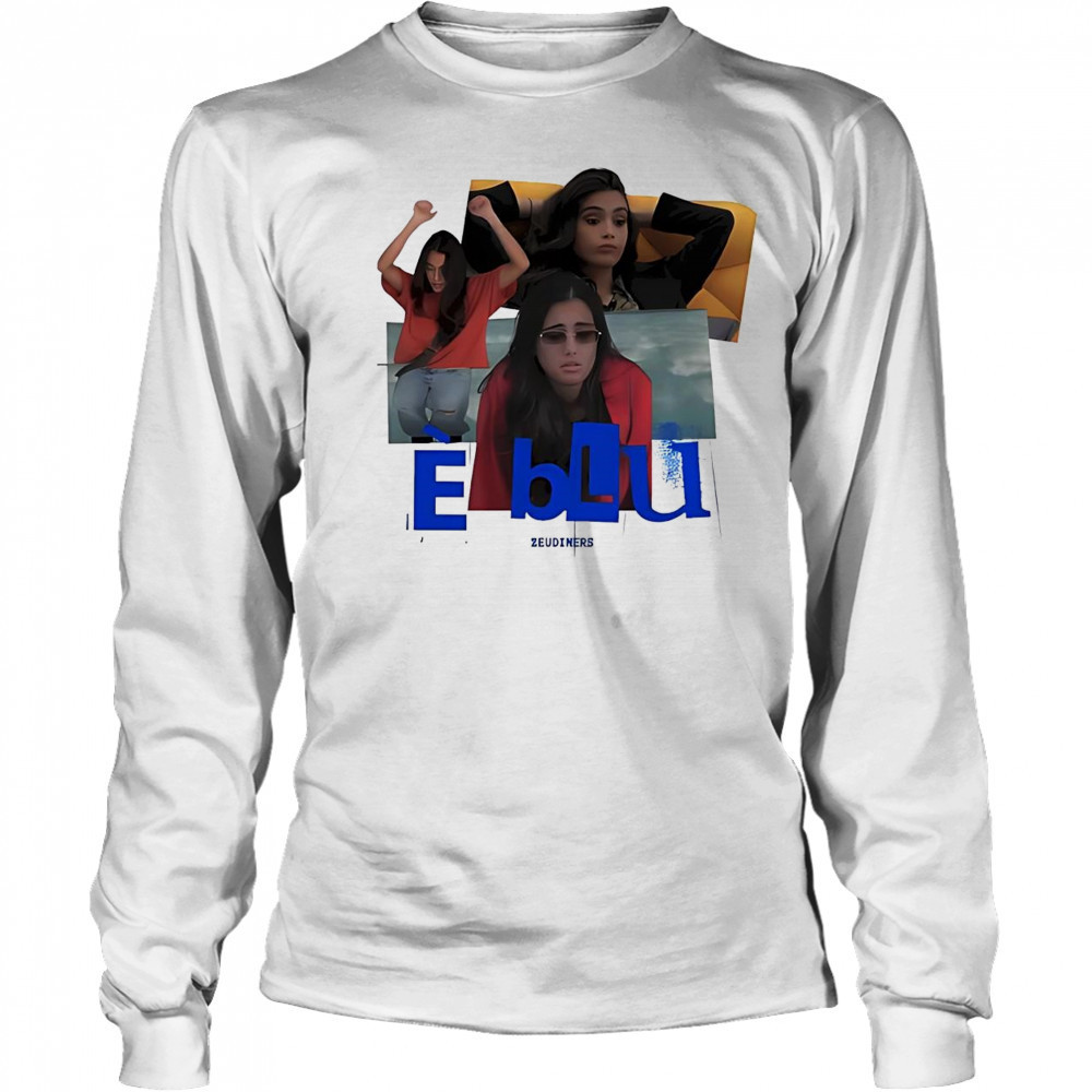 E Blu Zeudiners Piuma Tatuata T-Shirt Long Sleeved