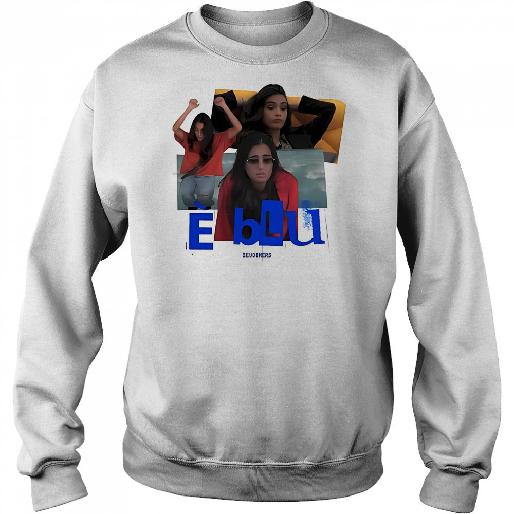 E Blu Zeudiners Piuma Tatuata T-Shirt Hoodie
