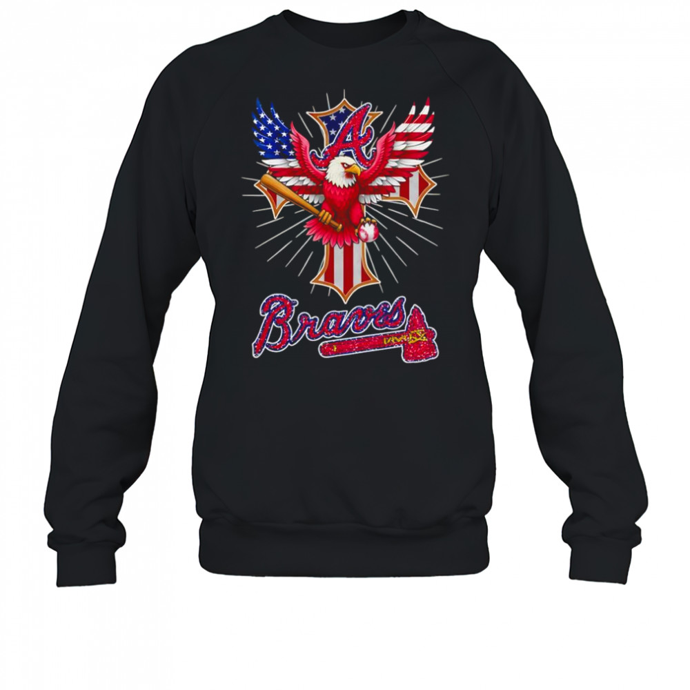 Eagle baseball Atlanta Braves American flag shirt Sweatshirt