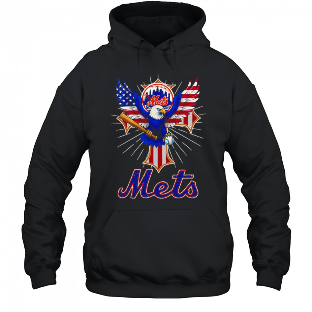 Eagle baseball New York Mets American flag shirt Hoodie
