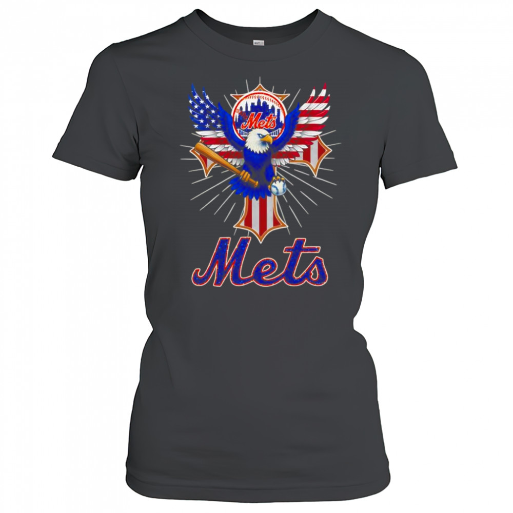Eagle baseball New York Mets American flag shirt Women's T-shirt