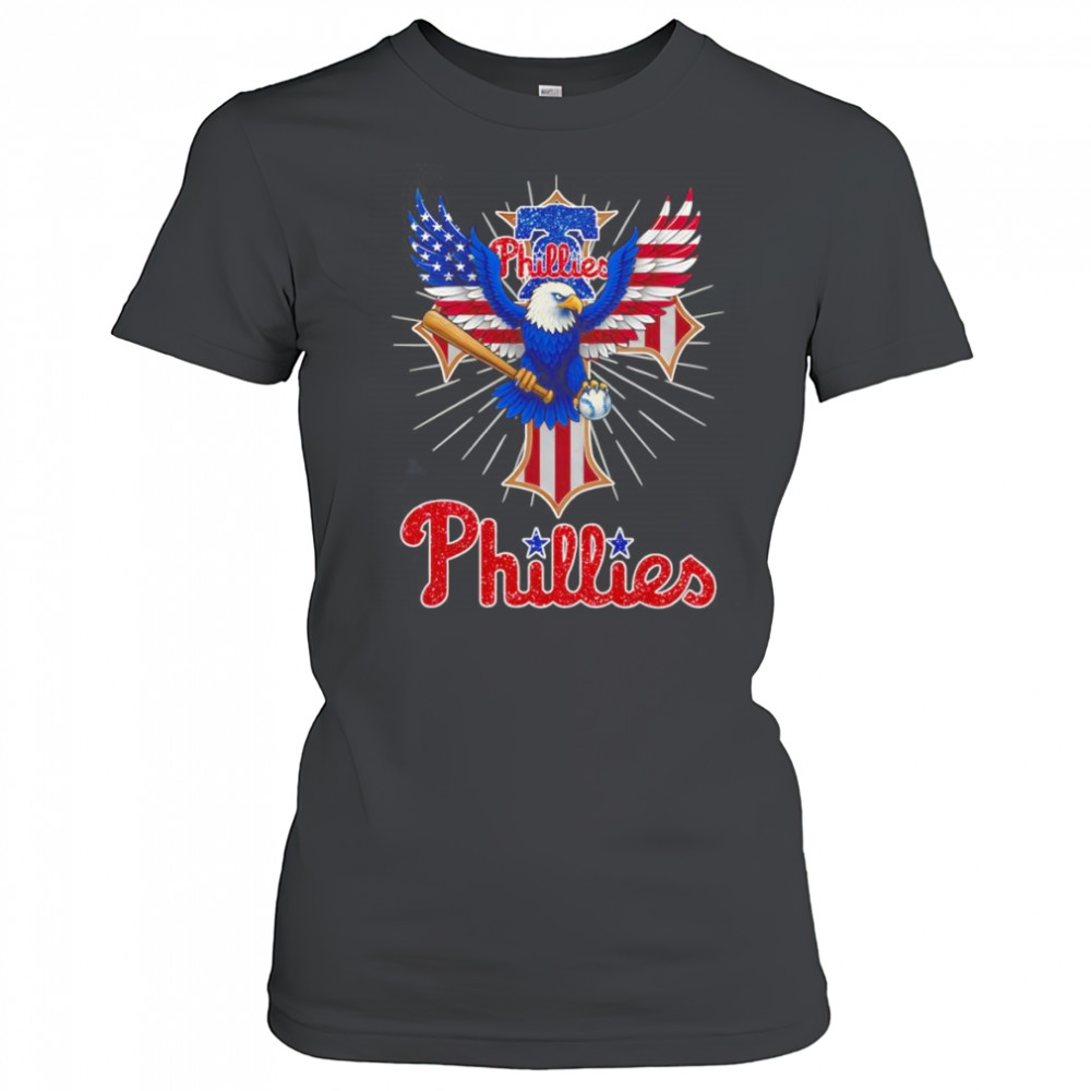 Eagle baseball Philadelphia Phillies American flag shirt Women's T-shirt