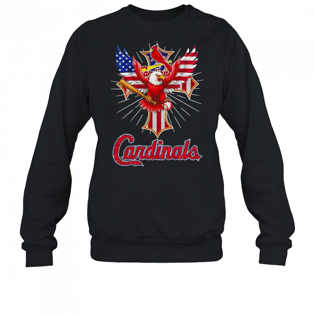 Eagle baseball St Louis Cardinals American flag shirt Sweatshirt