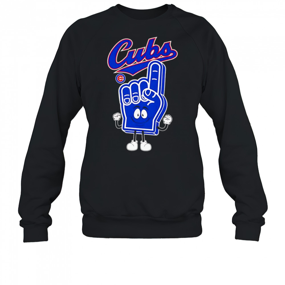Foam hand number one finger Chicago Cubs shirt Sweatshirt