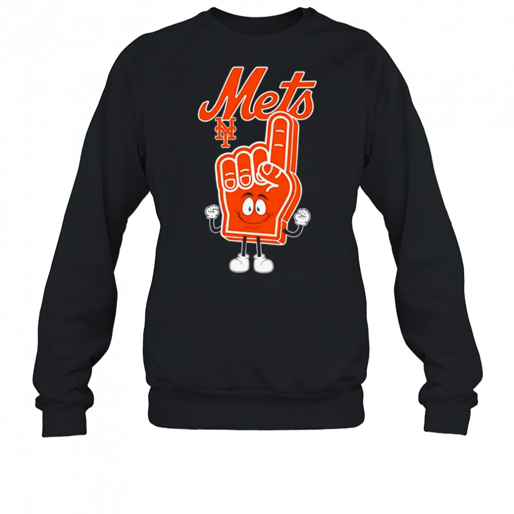 Foam hand number one finger New York Mets shirt Sweatshirt