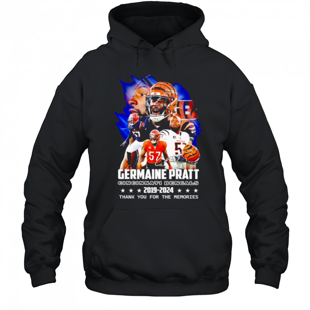 Germaine Pratt Cincinnati Bengals 2019-2024 Signature Thank You For The Memories shirt Hoodie