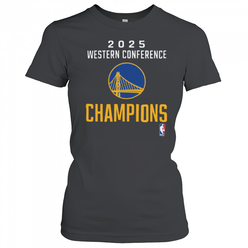 Golden State Warriors Fanatics 2025 NBA Western Conference Champions Locker Room T Shirt Women's T-shirt