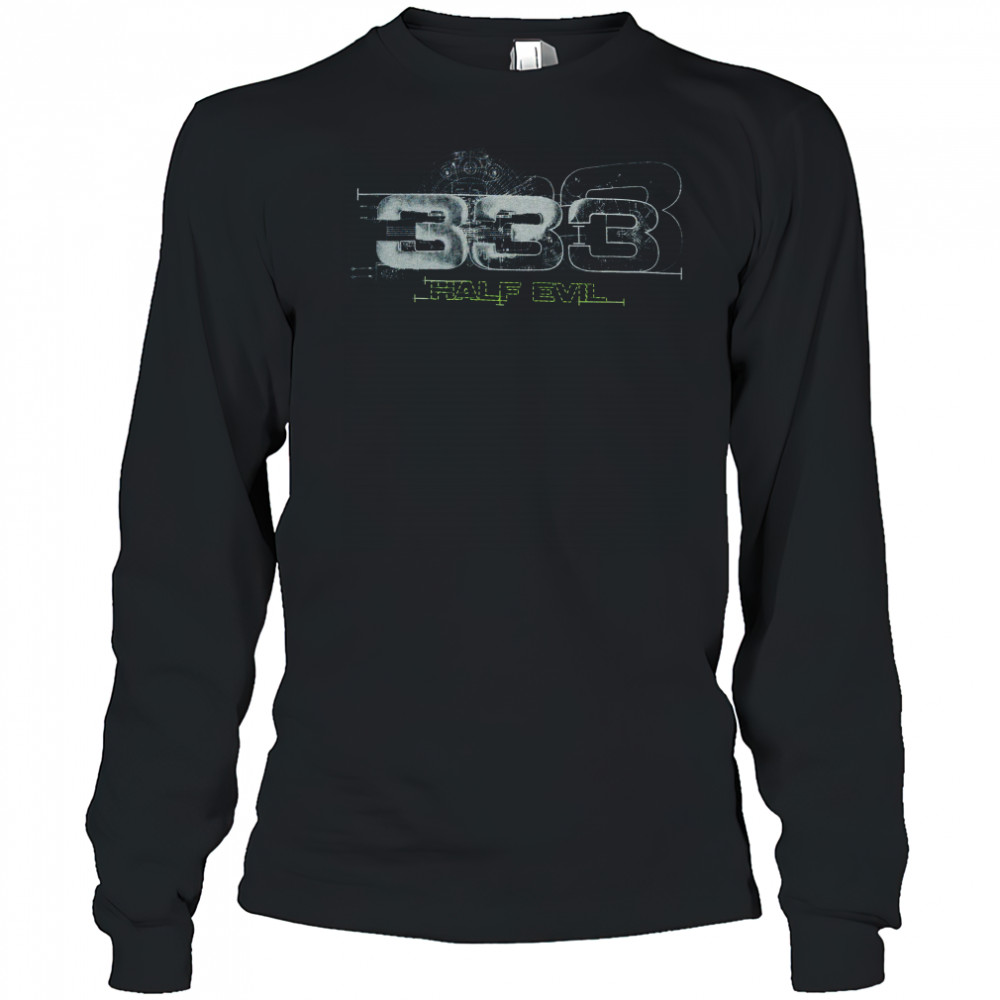 Half Evil 333 Blueprint T-Shirt Long Sleeved