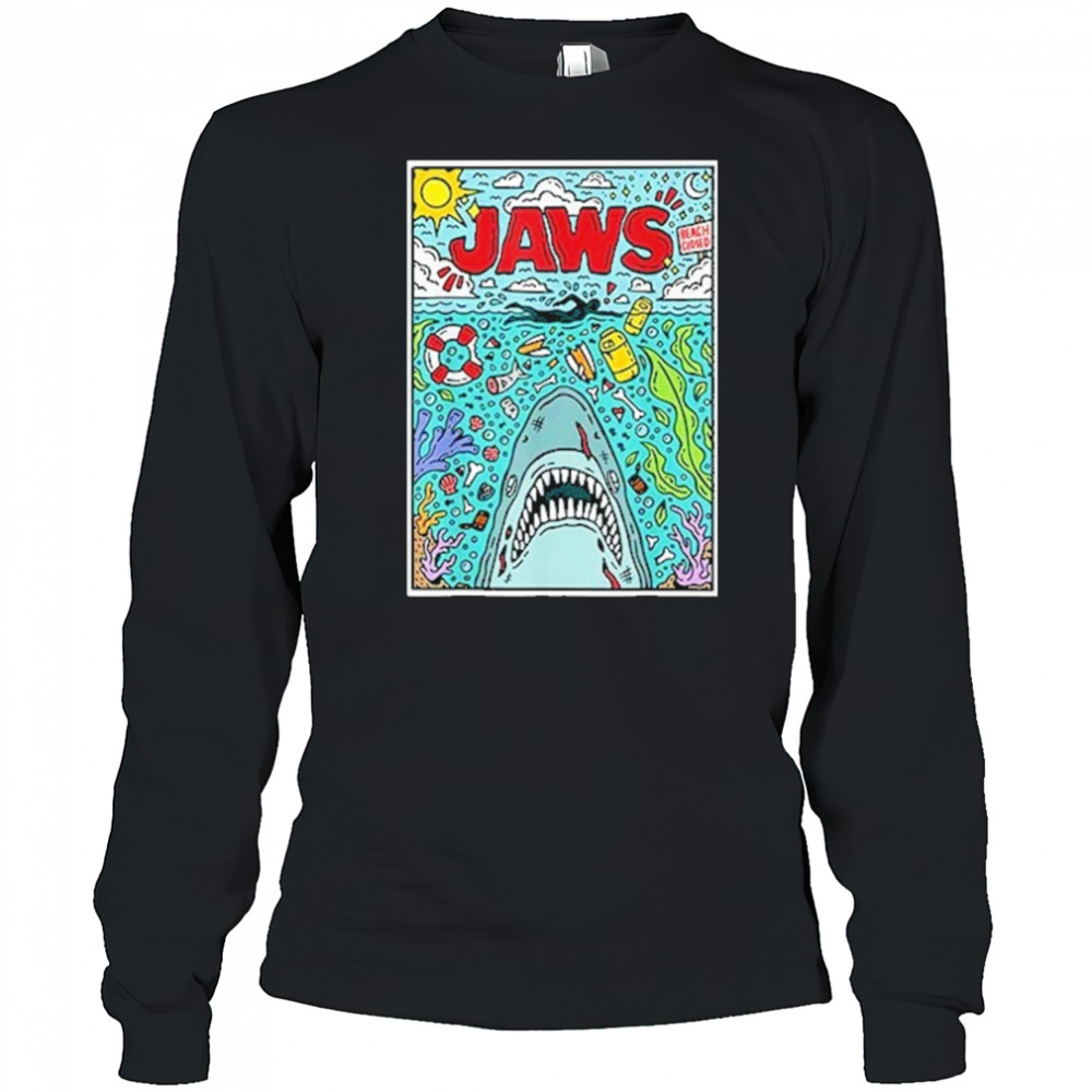 Jaws 50th Anniversary Poster Comic Chaos T-Shirt Long Sleeved