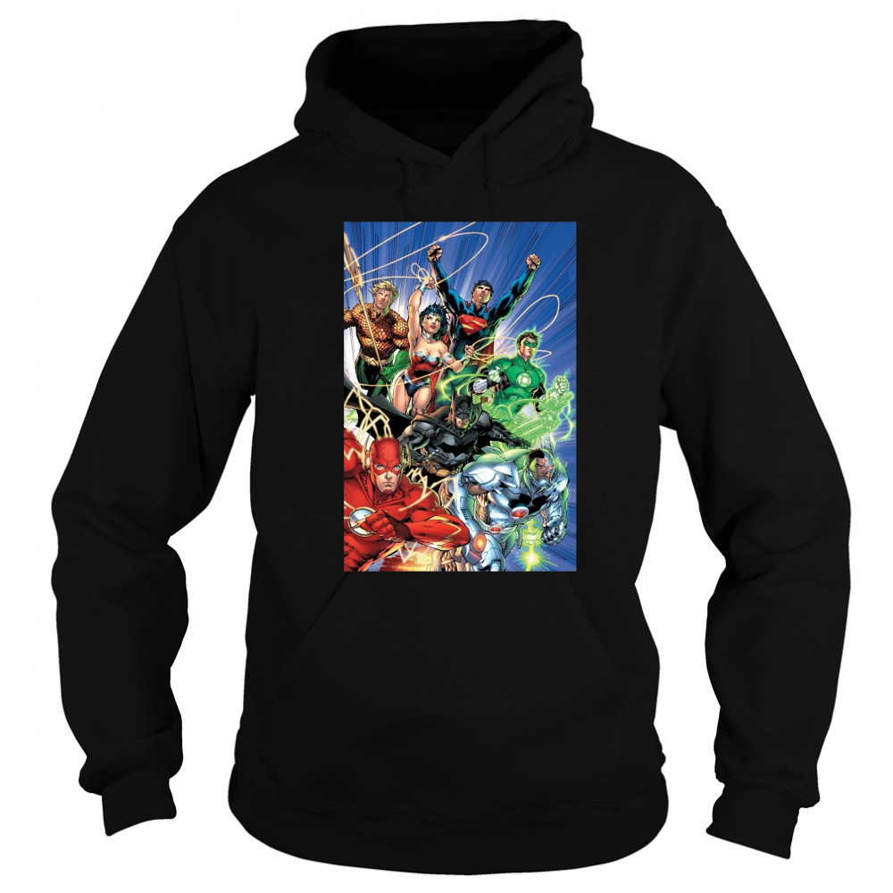 Justice League Superheroes Unite Epic Comic Artwork T-Shirt Sweatshirt