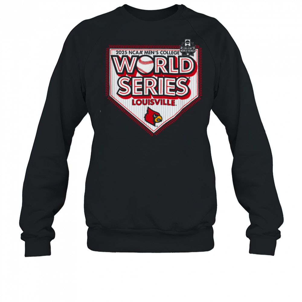 Louisville Cardinals MCWS 2025 College World Series Gray T Shirt Sweatshirt