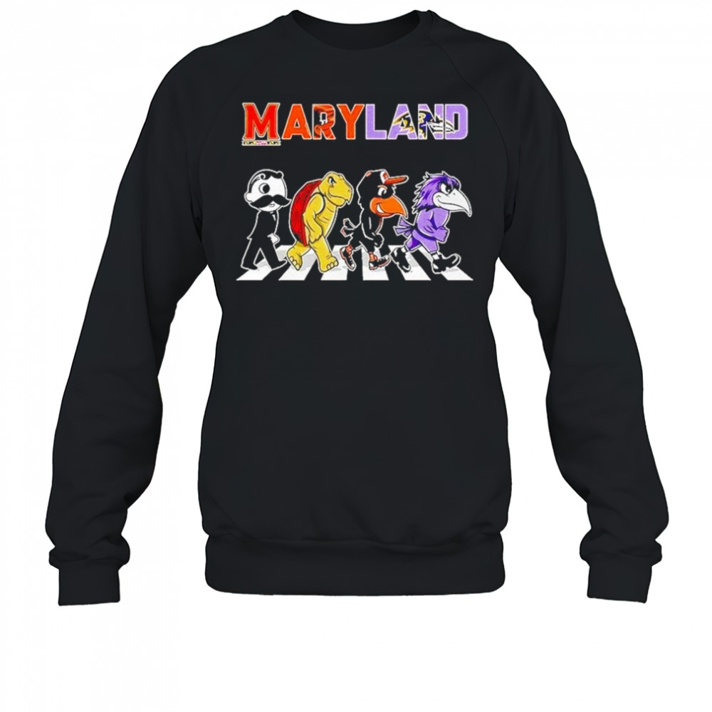 Maryland Sports Team Logo Mascot Abbey Road 2025 Shirt Sweatshirt
