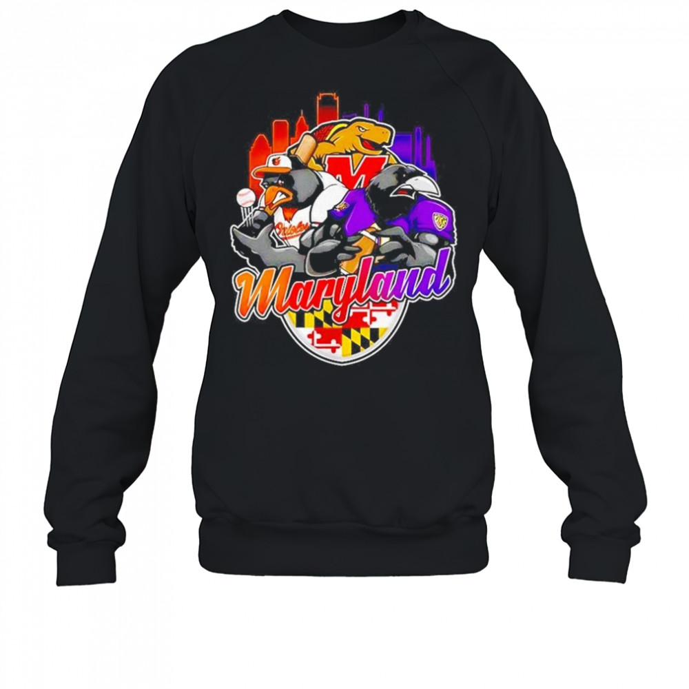 Maryland Sports Team Mascot 2025 Shirt Sweatshirt
