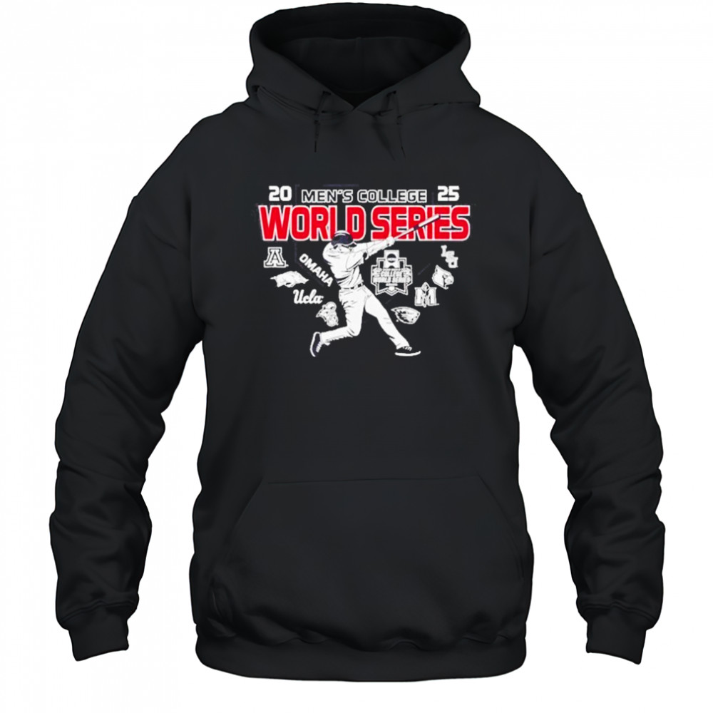 Men’s College World Series 2025 NCAA Baseball 8 Team Hitter Shirt Hoodie
