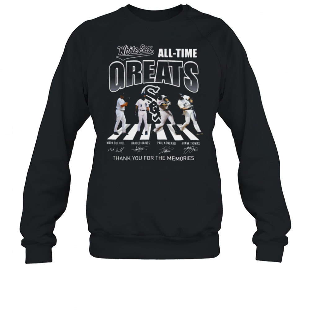 MLB Chicago White Sox All Time Greats Signature Thank You For The Memories T Shirt Sweatshirt