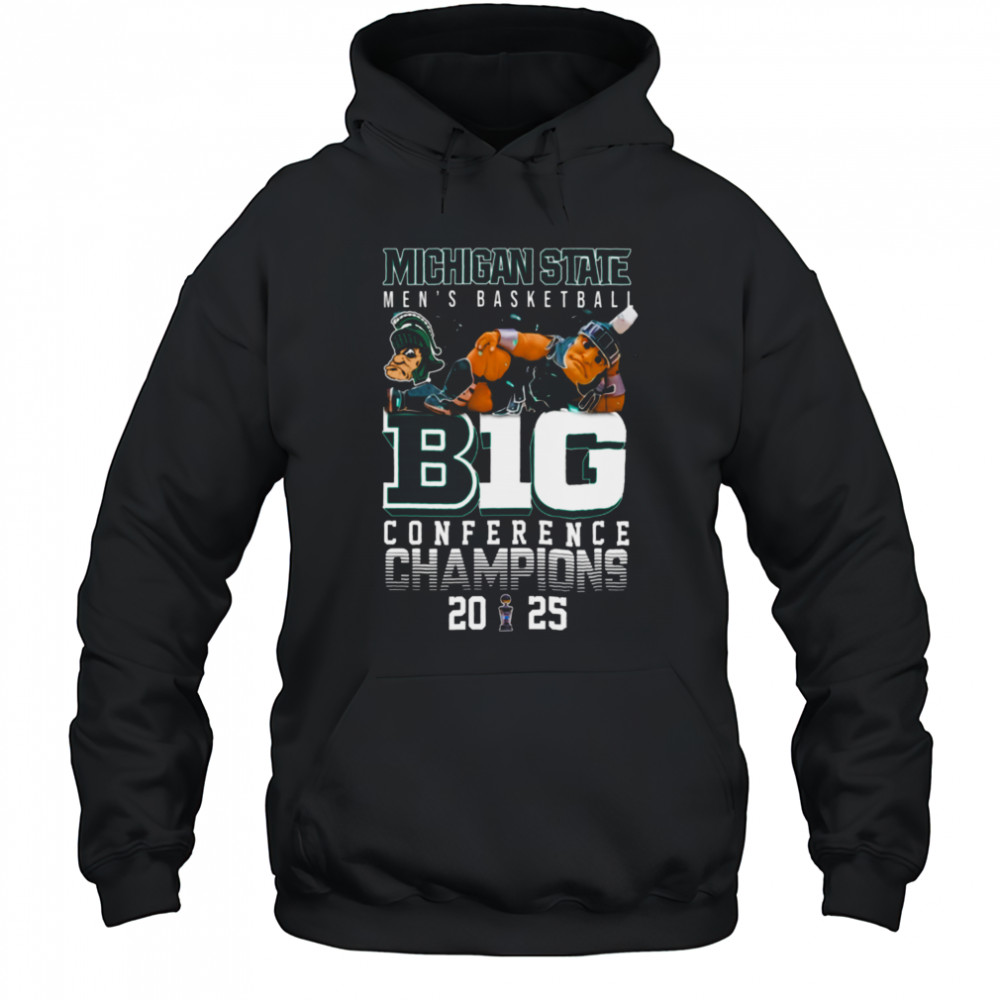 NCAA Michigan State Spartans Men’s Basketball B1G Conference Champions 2025 T Shirt Hoodie
