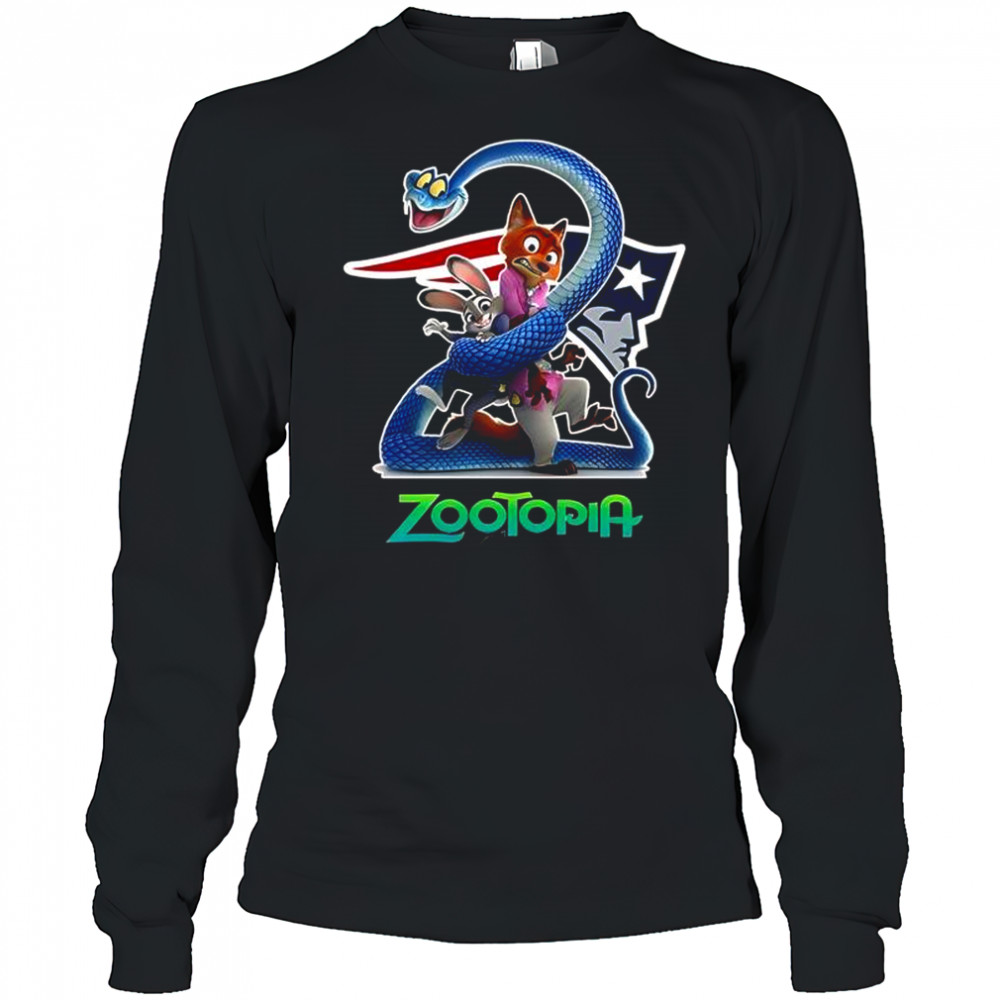 New England Patriots Zootopia 2 T-Shirt Long Sleeved
