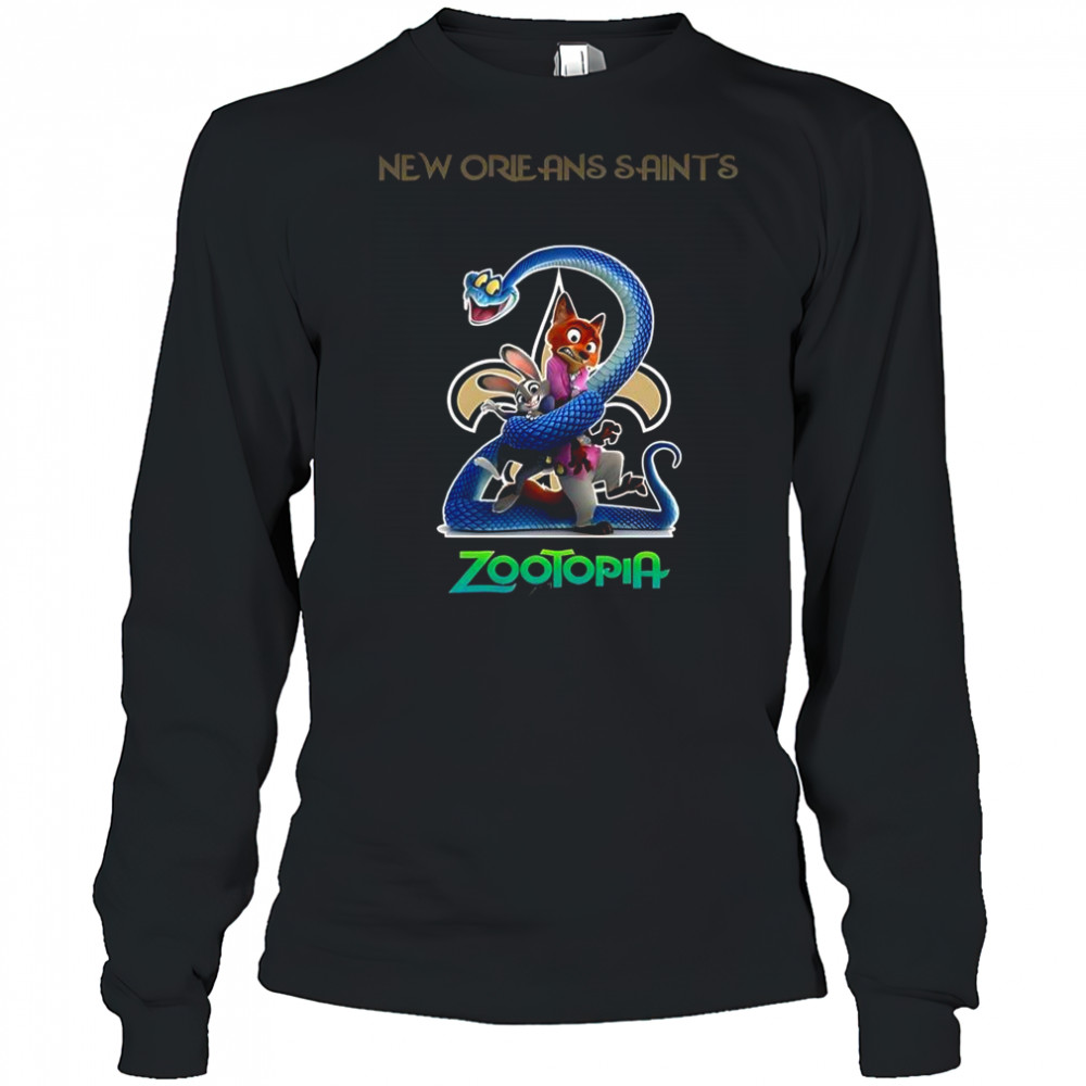 New Orleans Saints Zootopia 2 T-Shirt Long Sleeved