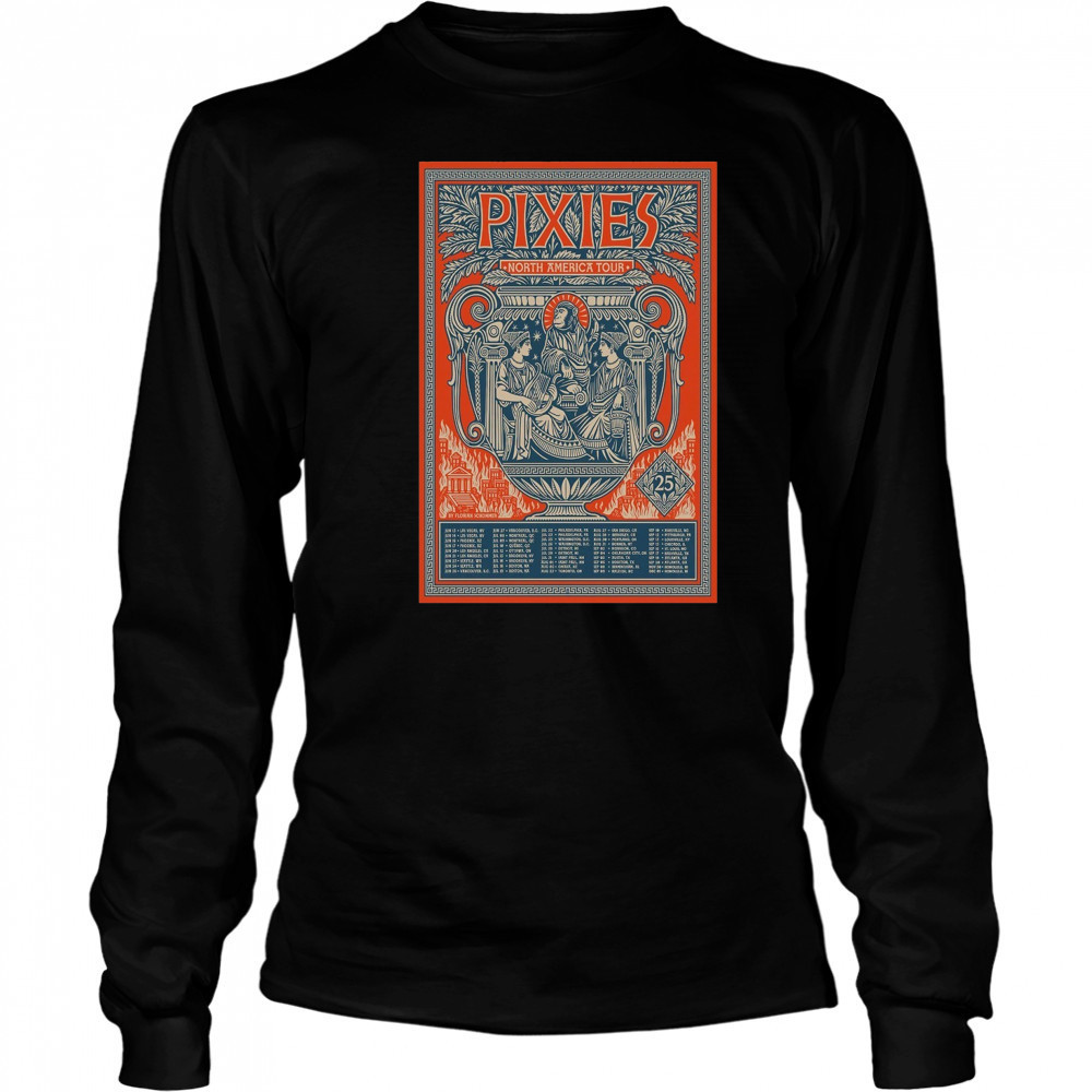 Poster Pixies North America Tour 2025 T-Shirt Long Sleeved
