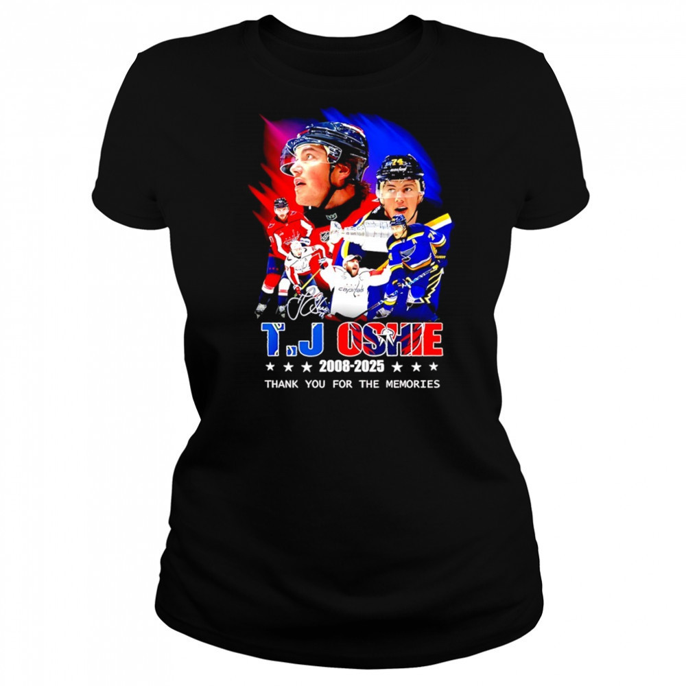 T. J. Oshie 2008-2025 Thank You For The Memories signature shirt Women's T-shirt