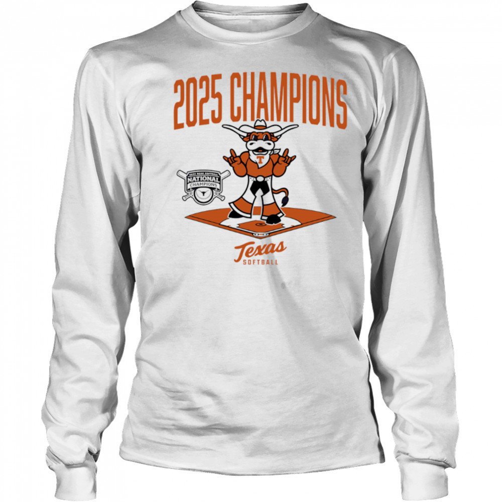Texas Longhorns Softball 2025 National Champions Diamond Mascot shirt Long Sleeved