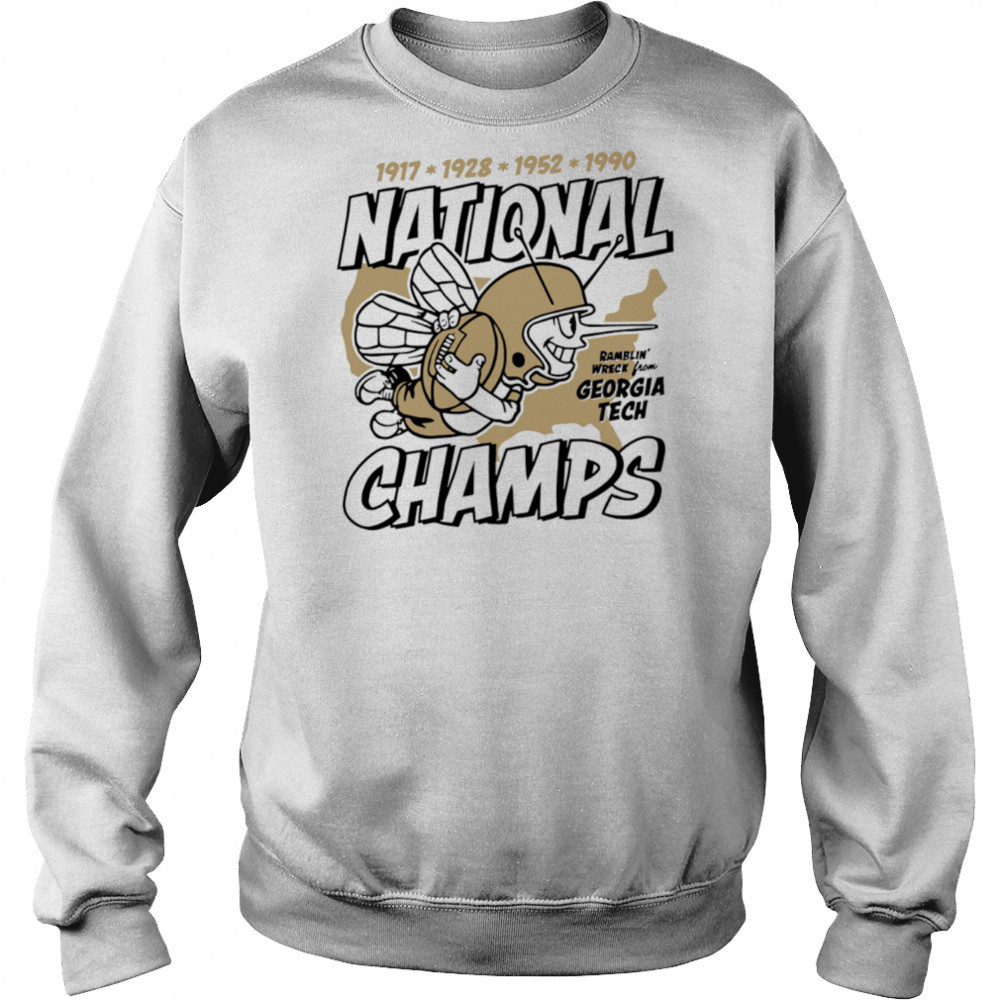 Vintage Georgia Tech Football Four Time National Champs shirt Hoodie