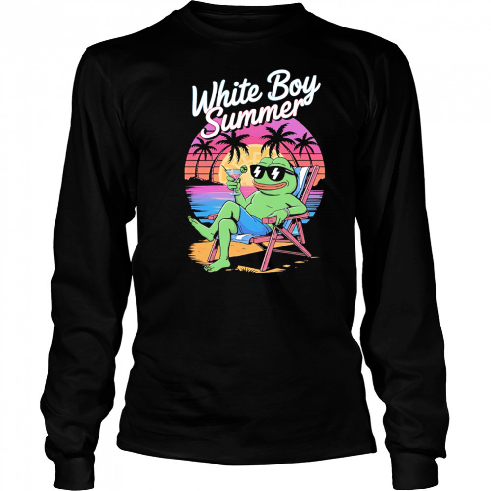 White Boy Summer Pepe Meme summer shirt Long Sleeved