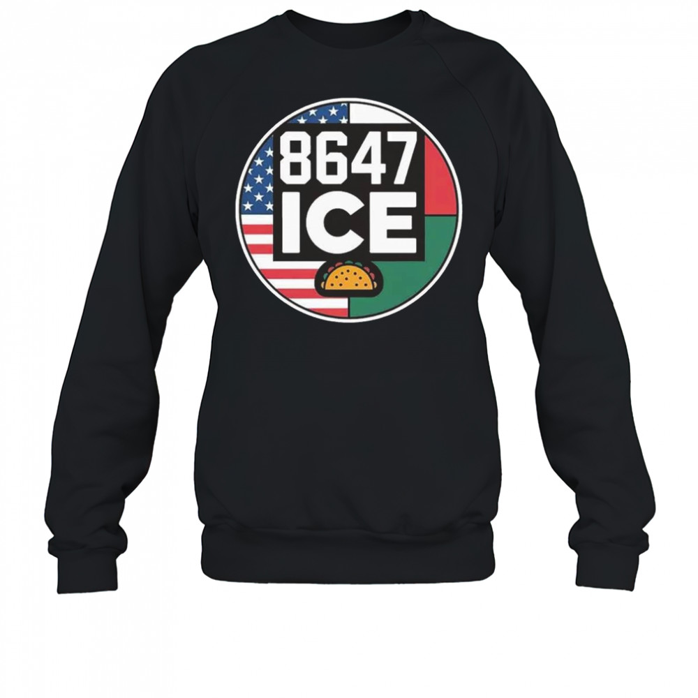 8647 ICE Taco Funny America Mexico Flag Shirt Sweatshirt